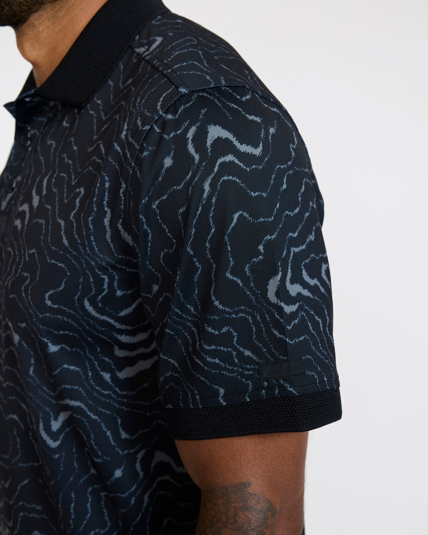 Bad Birdie Ridge Performance Polo - Wave Runner - Black