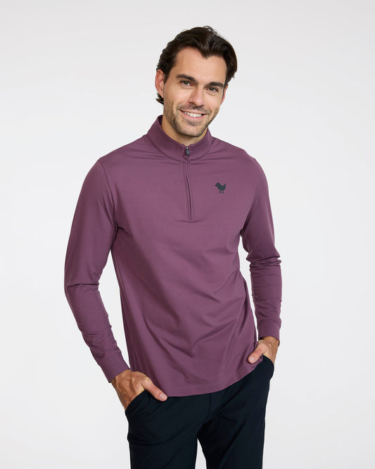 Bad Birdie Velocity Quarterzip - Plum Wine