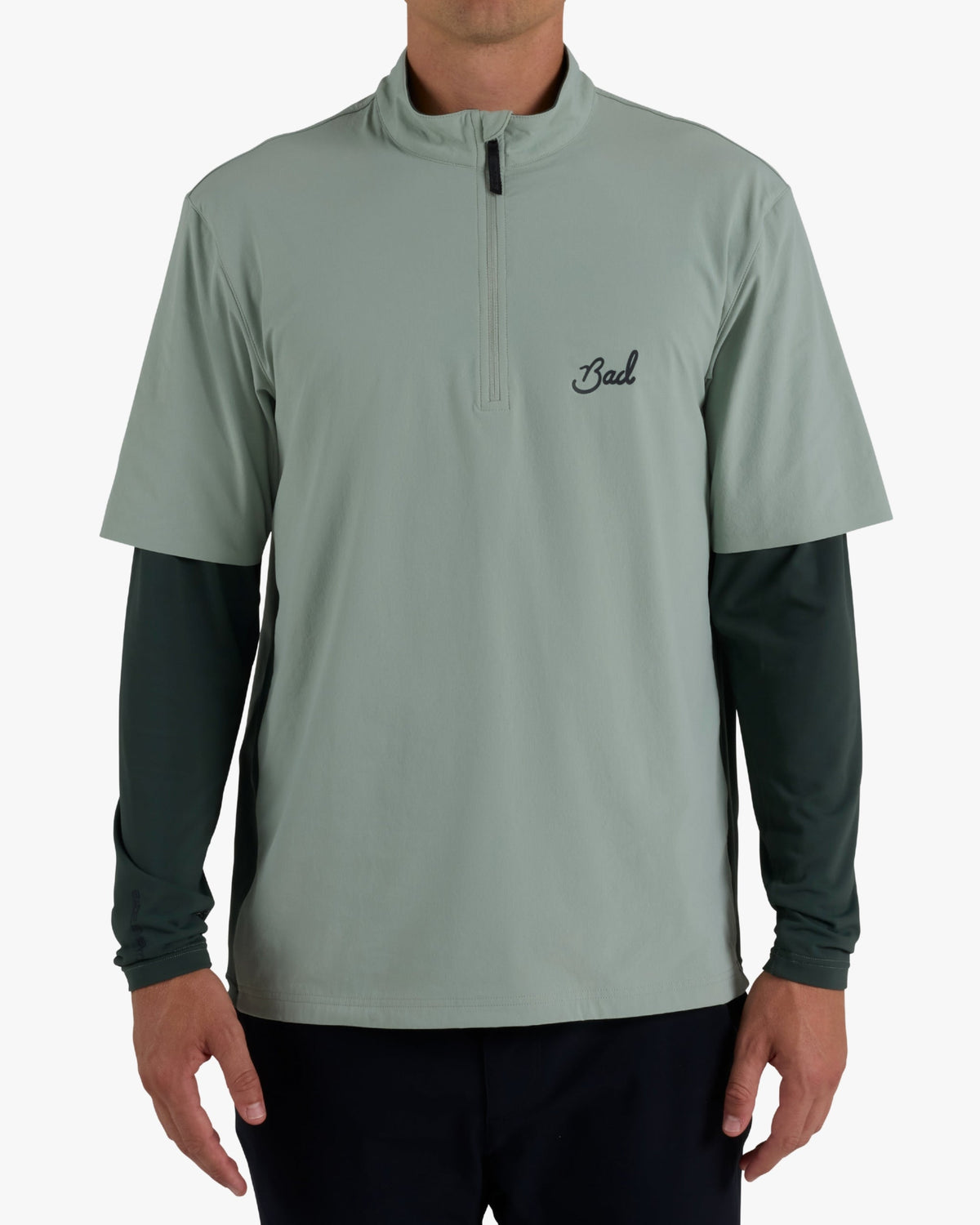 Bad Birdie Mechanism Quarterzip - Washed Sage