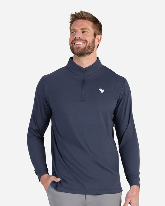 Bad Birdie Velocity Quarterzip - Dark Navy