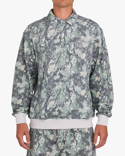 Bad Birdie Men's French Terry Polo - Stealth Mode Dark