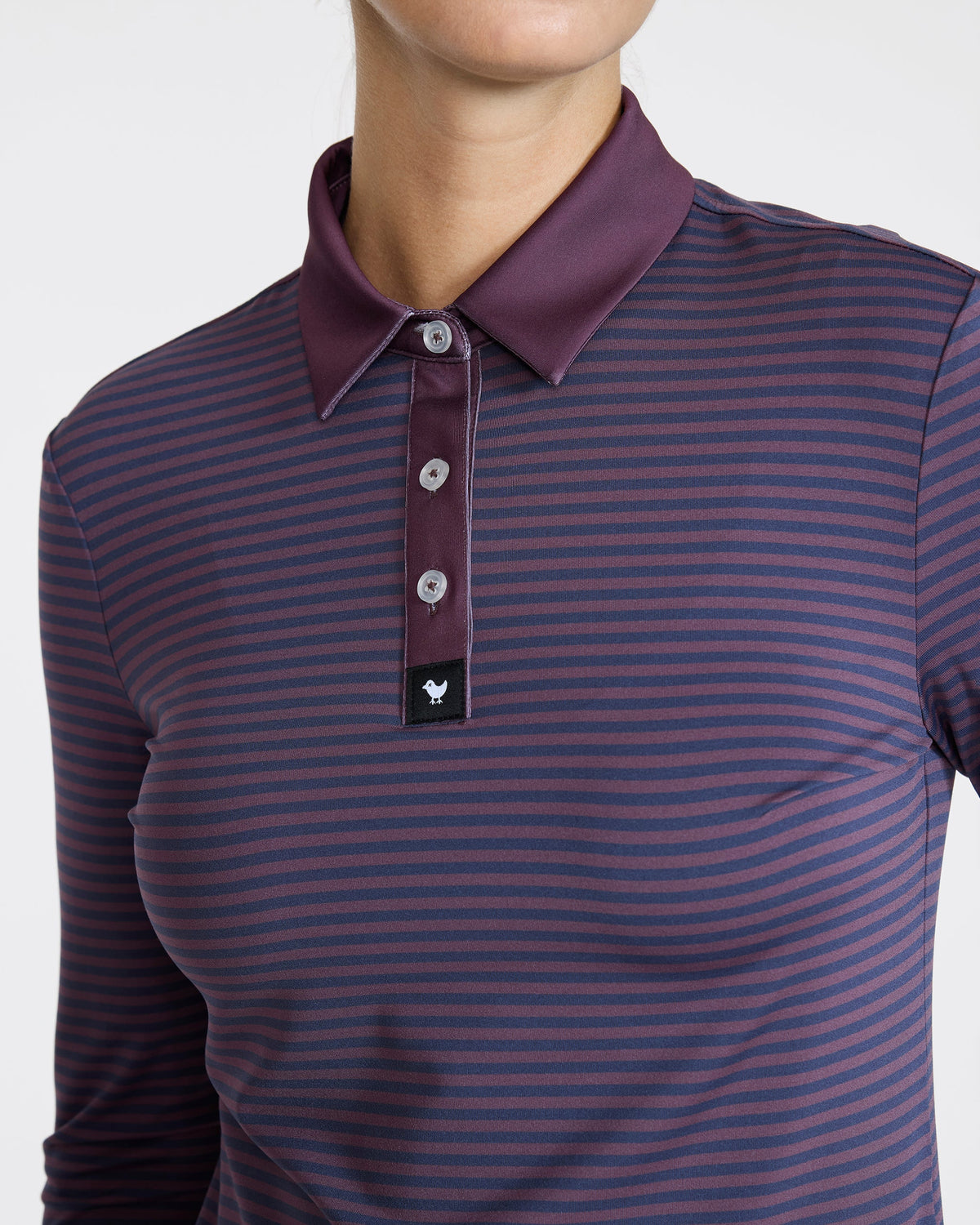 Bad Birdie Double Stripe - Plum Wine Long Sleeve