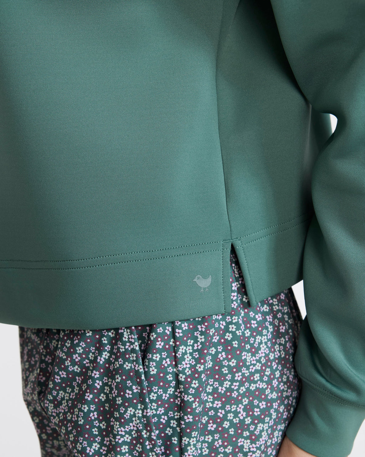 Bad Birdie At Ease Quarterzip - Dark Forest