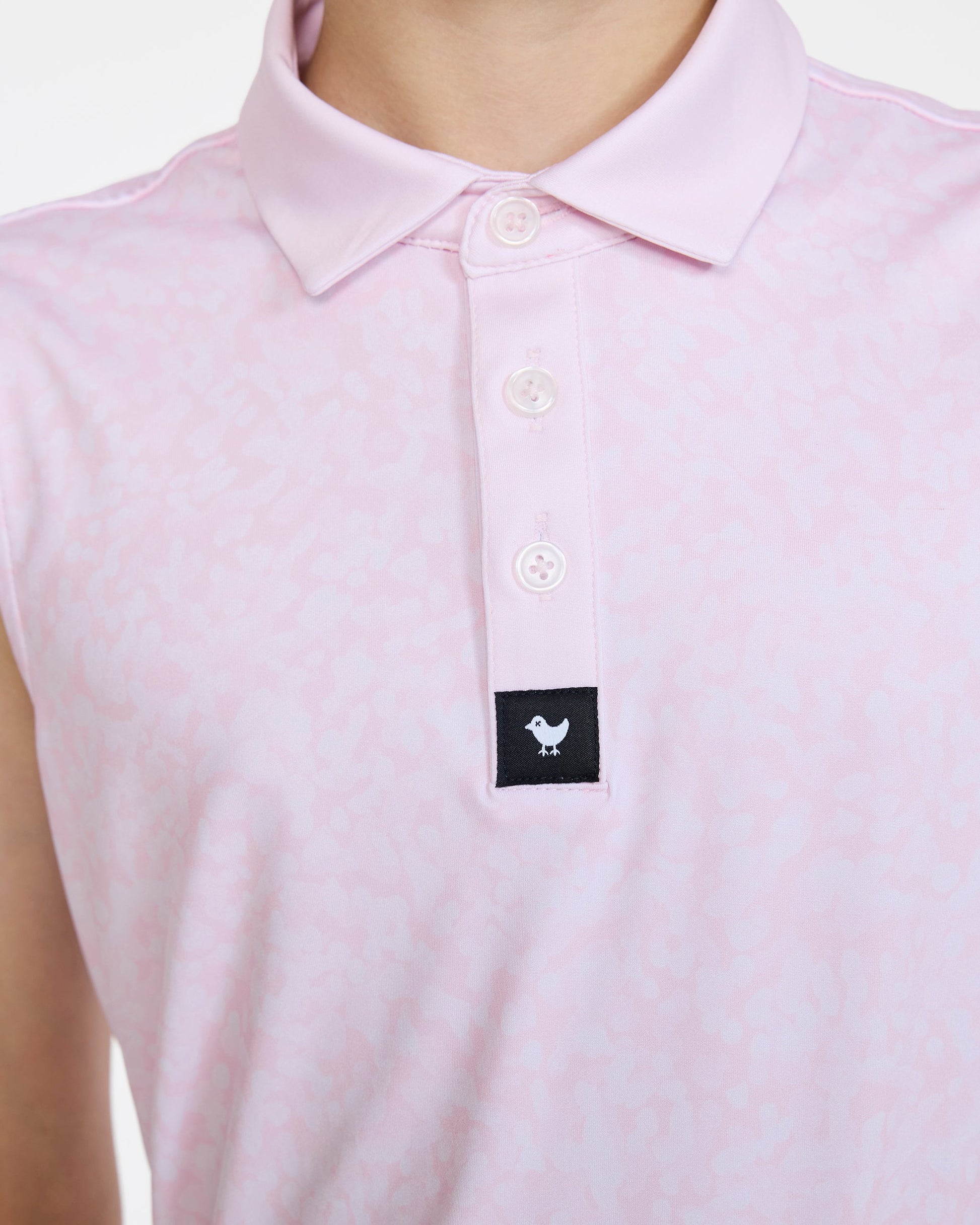 Bad Birdie Youth Polo - Salt Shaker - Pink Sleeveless