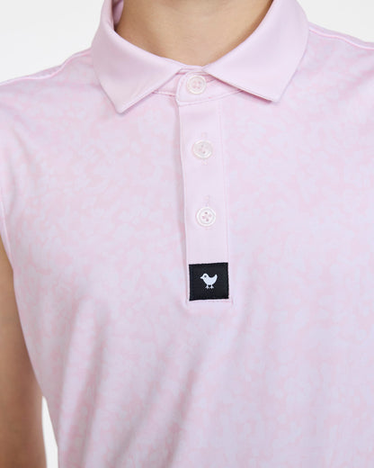 Bad Birdie Youth Polo - Salt Shaker - Pink Sleeveless