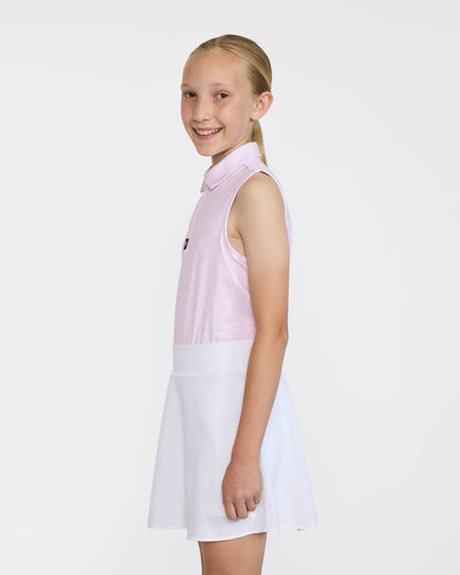 Bad Birdie Youth Polo - Salt Shaker - Pink Sleeveless