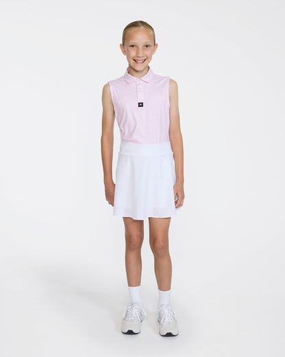 Bad Birdie Youth Polo - Salt Shaker - Pink Sleeveless