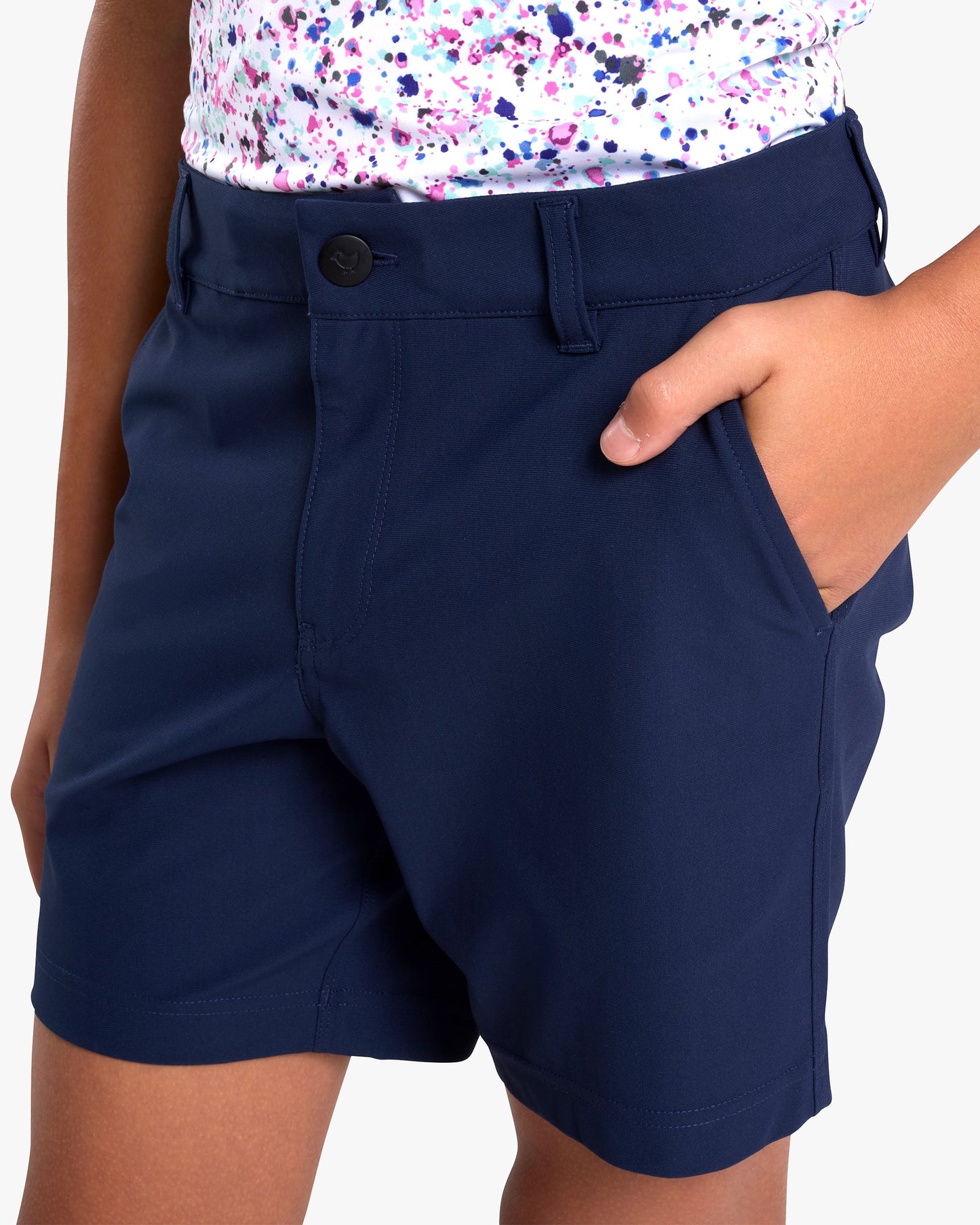 Bad Birdie Youth Golf Short - Dark Navy